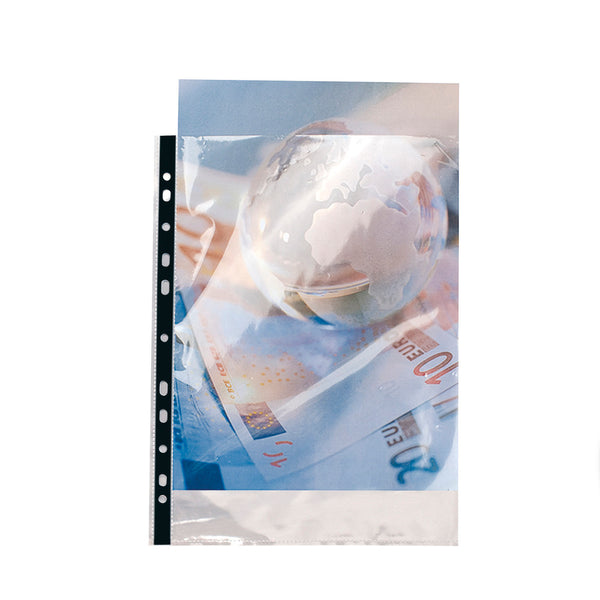 Leitz, Pochettes perforées, Maxi, avec rabat, A4, PP, transparent,  4752-30-03