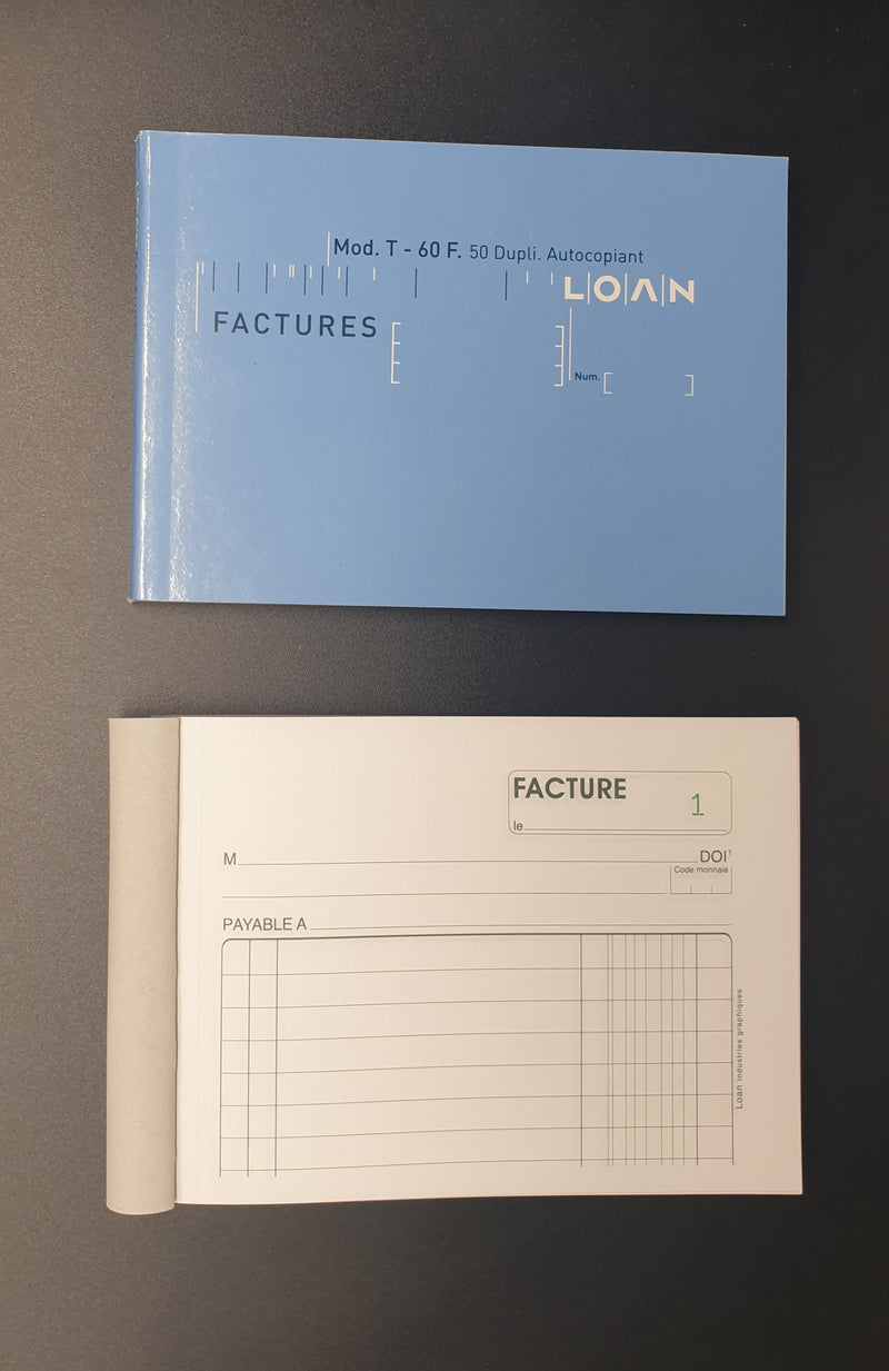 MANIFOLD FACTURES 145mmX105mm 50 FEUILLETS DUPLI AUTOCOPIANTS