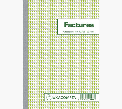 Manifold Factures 21x14,8cm 50 feuillets dupli autocopiants